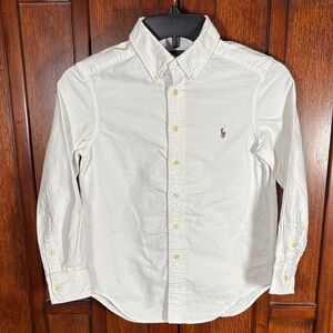 Ralph Lauren White Long Sleeved 100% Cotton Button Down Shirt Sz S(8)